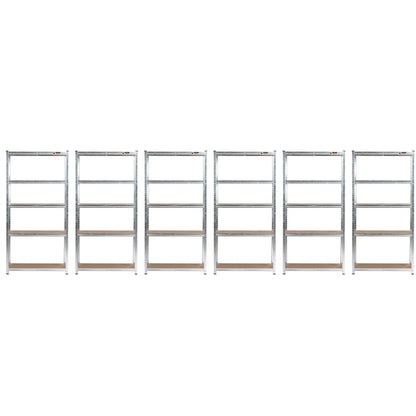 180 x 90 x 40cm | Galvanised | 5 Tier Boltless Heavy Duty Garage Shelving Unit | 200kg Per Shelf | 1000kg Load Weight Per Unit