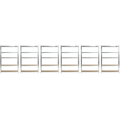 180 x 120 x 40cm | Galvanised | 5 Tier Boltless Heavy Duty Garage Shelving Unit | 200kg Per Shelf | 1000kg Load Weight Per Unit