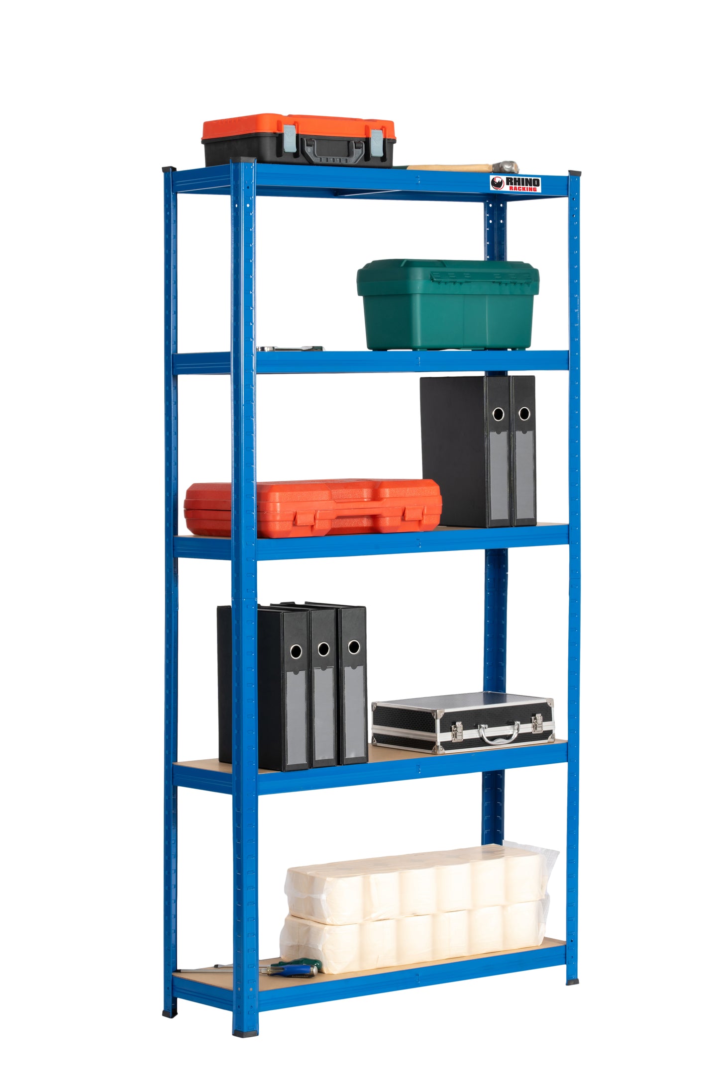 180 x 90 x 30cm | Black | 5 Tier Boltless Heavy Duty Garage Shelving Unit | 1000kg Load Weight