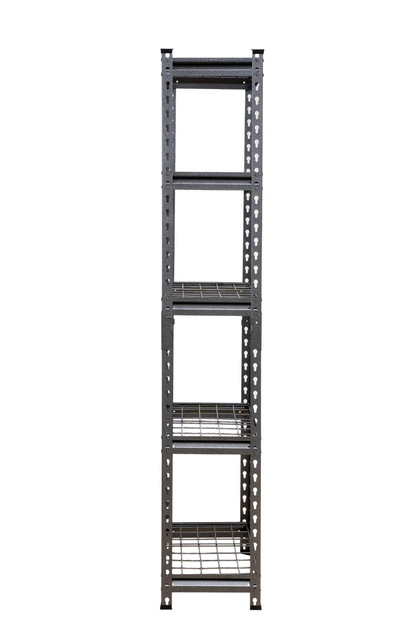 152 x 75 x 30cm | 5 Tier Boltless Wire Shelving Unit | Hammertone | 1000kg Load Weight