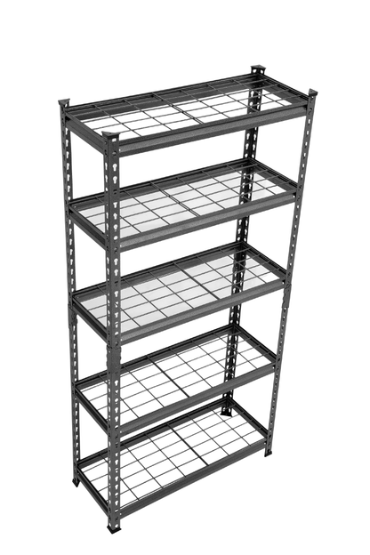 152 x 75 x 30cm | 5 Tier Boltless Wire Shelving Unit | Hammertone | 1000kg Load Weight