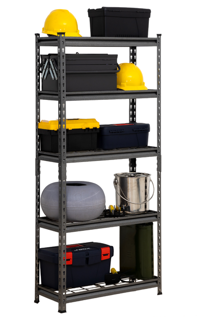 152 x 75 x 30cm | 5 Tier Boltless Wire Shelving Unit | Hammertone | 1000kg Load Weight