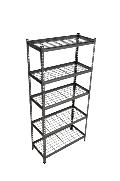 183 x 90 x 40cm | 5 Tier Boltless Wire Shelving Unit | Hammertone | 1000kg load weight