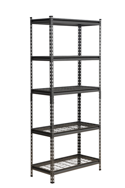 183 x 90 x 40cm | 5 Tier Boltless Wire Shelving Unit | Hammertone | 1000kg load weight