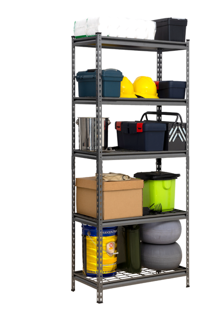 183 x 90 x 40cm | 5 Tier Boltless Wire Shelving Unit | Hammertone | 1000kg load weight