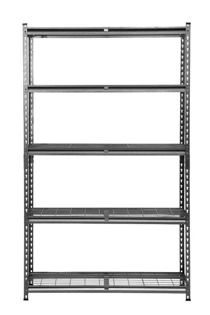 183 x 120 x 40cm | 5 Tier Boltless Wire Shelving Unit | Hammertone | 1000kg load weight