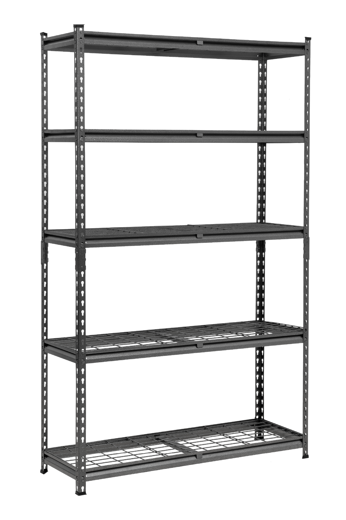 5 Tier Metal Wire Shelving Unit Storage Rack - 1000kg Load Weight, Black