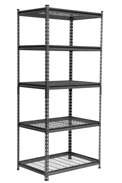 183 x 90 x 60cm| 5 Tier Boltless Wire Shelving Unit | Hammertone | 1000kg load weight