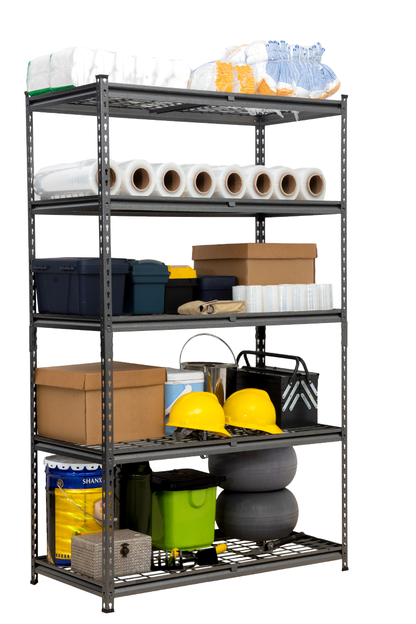 183 x 120 x 60cm | 5 tier Boltless Wire Shelving Unit | Hammertone | 1000kg load weight