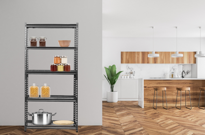 183 x 90 x 60cm| 5 Tier Boltless Wire Shelving Unit | Hammertone | 1000kg load weight