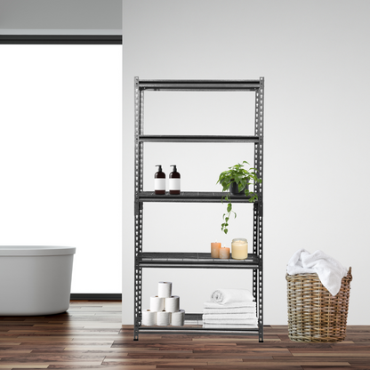 152 x 75 x 30cm | 5 Tier Boltless Wire Shelving Unit | Hammertone | 1000kg Load Weight