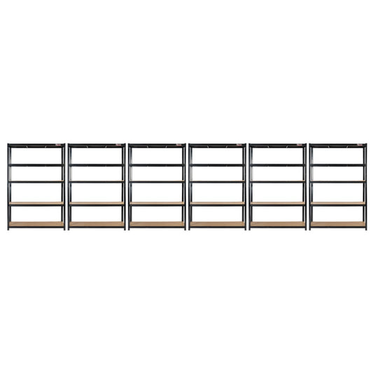 6 Unit Mega Deal | 180x120x60cm | 6 x Garage Shelving Units | 3 Colour Options | 1000kg Load Weight Per Unit | 6000kg Per Set