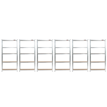 180 x 90 x 30cm | Galvanised | 5 Tier Boltless Heavy Duty Garage Shelving Unit | 200kg Per Shelf | 1000kg Load Weight Per Unit