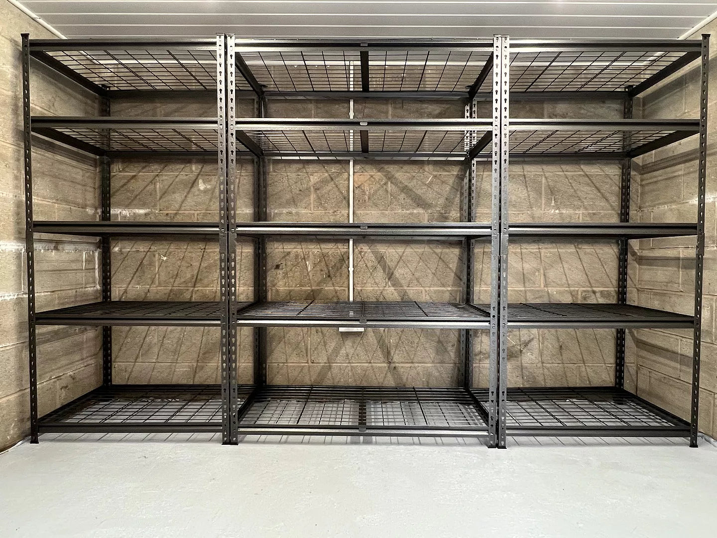 183 x 120 x 60cm | 5 tier Boltless Wire Shelving Unit | Hammertone | 1000kg load weight