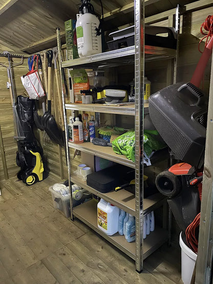 180 x 90 x 40cm | Galvanised | 5 Tier Boltless Heavy Duty Garage Shelving Unit | 200kg Per Shelf | 1000kg Load Weight Per Unit