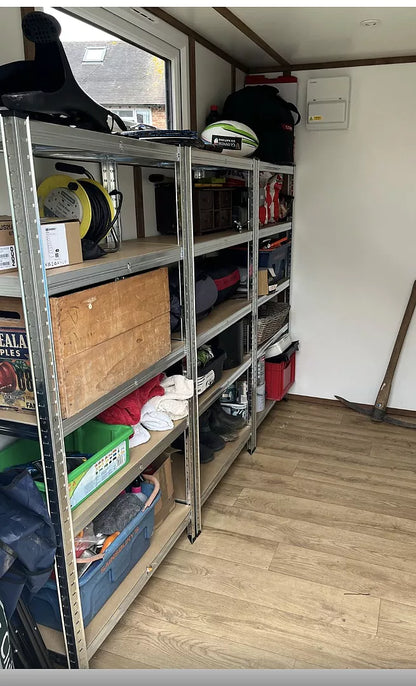 150 x 75 x 30cm | Galvanised | 5 Tier Boltless Heavy Duty Garage Shelving Unit | 200kg Per Shelf | 1000kg Load Weight Per Unit