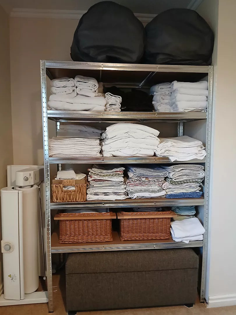 183 x 120 x 40cm | 5 Tier Boltless Wire Shelving Unit | Hammertone | 1000kg load weight