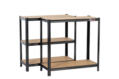 180 x 90 x 40cm | Black | 5 Tier Boltless Heavy Duty Garage Shelving Unit | 200kg Per Shelf | 1000kg Load Weight Per Unit