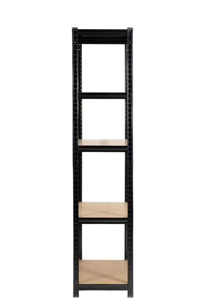180 x 90 x 40cm | Black | 5 Tier Boltless Heavy Duty Garage Shelving Unit | 200kg Per Shelf | 1000kg Load Weight Per Unit
