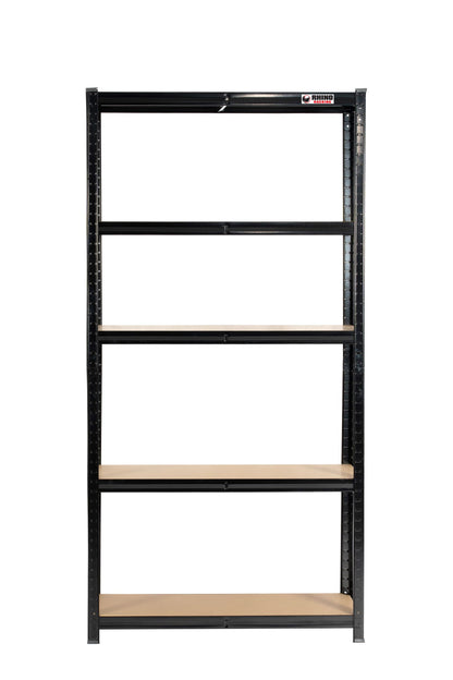 180 x 90 x 40cm | Black | 5 Tier Boltless Heavy Duty Garage Shelving Unit | 200kg Per Shelf | 1000kg Load Weight Per Unit