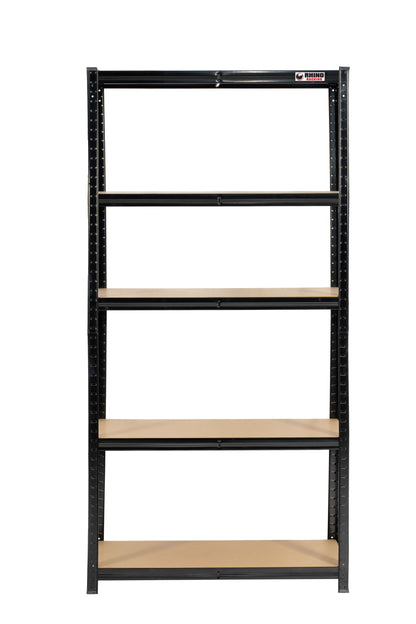 180 x 90 x 45cm | Black | 5 Tier Boltless Heavy Duty Garage Shelving Unit | 200kg Per Shelf |  1000kg Load Weight Per Unit