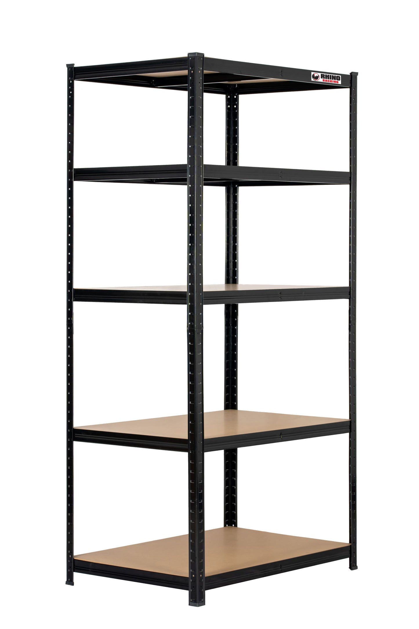 180 x 90 x 60cm | Black | 5 Tier Boltless Heavy Duty Garage Shelving Unit | 1000kg Load Weight