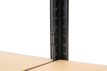 180 x 90 x 60cm | Black | 5 Tier Boltless Heavy Duty Garage Shelving Unit | 200kg Per Shelf | 1000kg Load Weight Per Unit