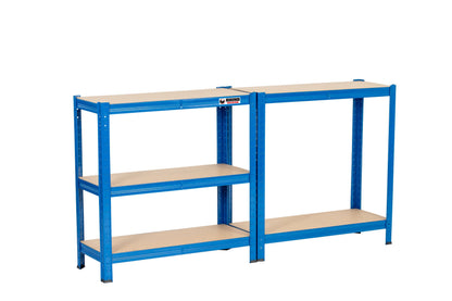 150 x 75 x 30cm | Blue | 5 Tier Boltless Heavy Duty Garage Shelving Unit | 200kg Per Shelf | 1000kg Load Weight Per Unit