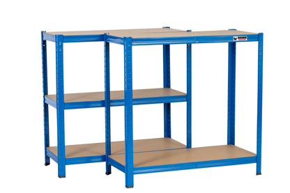 180 x 90 x 40cm | Blue | 5 Tier Boltless Heavy Duty Garage Shelving Unit | 200kg Per Shelf | 1000kg Load Weight Per Unit
