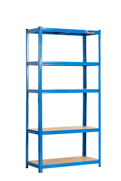 180 x 90 x 40cm | Blue | 5 Tier Boltless Heavy Duty Garage Shelving Unit | 200kg Per Shelf | 1000kg Load Weight Per Unit
