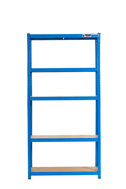 180 x 90 x 40cm | Blue | 5 Tier Boltless Heavy Duty Garage Shelving Unit | 200kg Per Shelf | 1000kg Load Weight Per Unit