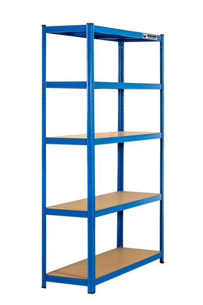 180 x 120 x 40cm | Blue | 5 Tier Boltless Heavy Duty Garage Shelving Unit | 200kg Per Shelf | 1000kg Load Weight Per Unit