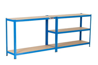 180 x 120 x 40cm | Blue | 5 Tier Boltless Heavy Duty Garage Shelving Unit | 200kg Per Shelf | 1000kg Load Weight Per Unit