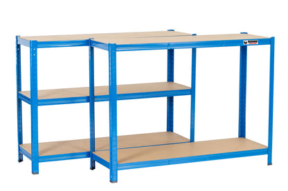180 x 120 x 40cm | Blue | 5 Tier Boltless Heavy Duty Garage Shelving Unit | 200kg Per Shelf | 1000kg Load Weight Per Unit