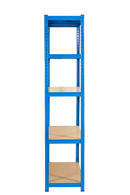 180 x 120 x 40cm | Blue | 5 Tier Boltless Heavy Duty Garage Shelving Unit | 200kg Per Shelf | 1000kg Load Weight Per Unit