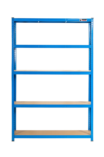180 x 120 x 40cm | Blue | 5 Tier Boltless Heavy Duty Garage Shelving Unit | 200kg Per Shelf | 1000kg Load Weight Per Unit