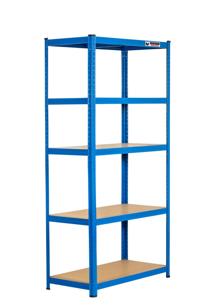 180 x 90 x 45cm | Blue | 5 Tier Boltless Heavy Duty Garage Shelving Unit | 200kg Per Shelf | 1000kg Load Weight Per Unit