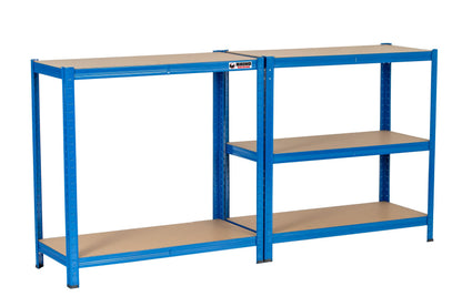 180 x 90 x 45cm | Blue | 5 Tier Boltless Heavy Duty Garage Shelving Unit | 200kg Per Shelf | 1000kg Load Weight Per Unit