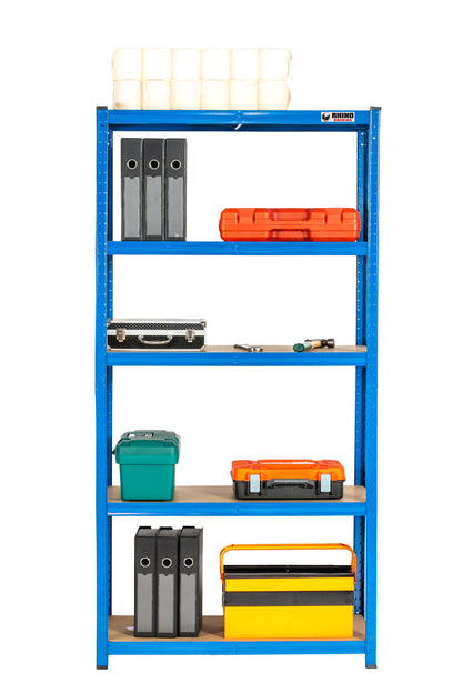 180 x 90 x 45cm | Blue | 5 Tier Boltless Heavy Duty Garage Shelving Unit | 200kg Per Shelf | 1000kg Load Weight Per Unit