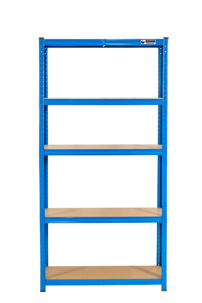 180 x 90 x 45cm | Blue | 5 Tier Boltless Heavy Duty Garage Shelving Unit | 200kg Per Shelf | 1000kg Load Weight Per Unit