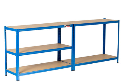 180 x 120 x 45cm | Blue | 5 Tier Boltless Heavy Duty Garage Shelving Unit | 200kg Per Shelf | 1000kg Load Weight Per Unit