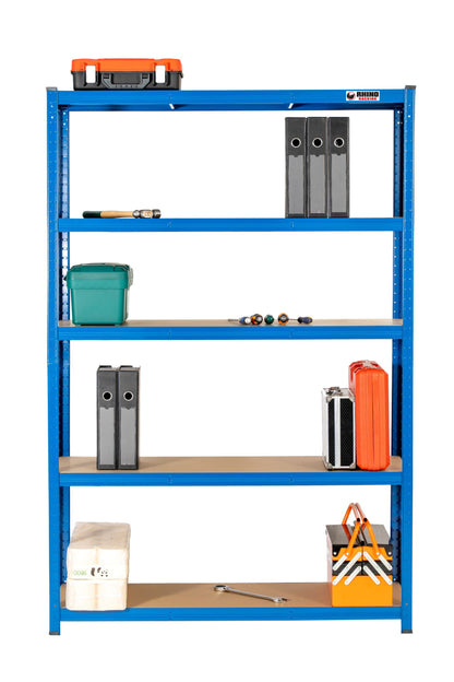 180 x 120 x 45cm | Blue | 5 Tier Boltless Heavy Duty Garage Shelving Unit | 200kg Per Shelf | 1000kg Load Weight Per Unit