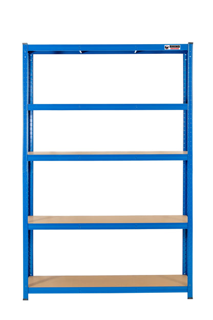 180 x 120 x 45cm | Blue | 5 Tier Boltless Heavy Duty Garage Shelving Unit | 200kg Per Shelf | 1000kg Load Weight Per Unit