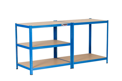 180 x 90 x 60cm | Blue | 5 Tier Boltless Heavy Duty Garage Shelving Unit | 200kg Per Shelf | 1000kg Load Weight Per Unit