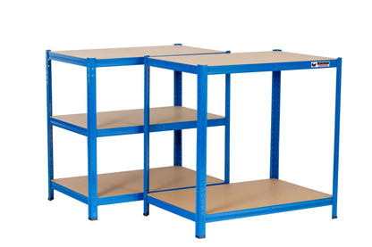 180 x 90 x 60cm | Blue | 5 Tier Boltless Heavy Duty Garage Shelving Unit | 200kg Per Shelf | 1000kg Load Weight Per Unit