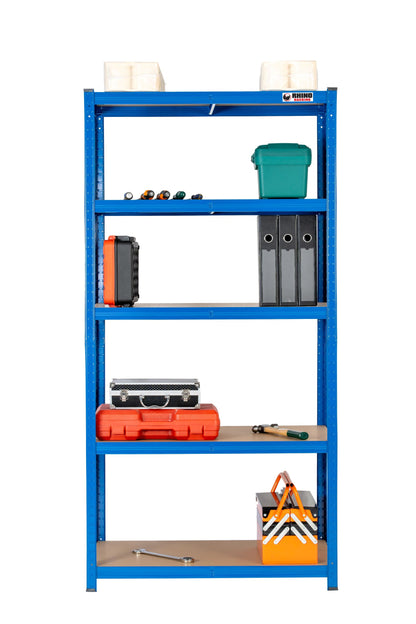 180 x 90 x 60cm | Blue | 5 Tier Boltless Heavy Duty Garage Shelving Unit | 200kg Per Shelf | 1000kg Load Weight Per Unit