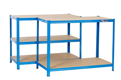 180 x 120 x 60cm | Blue | 5 Tier Boltless Heavy Duty Garage Shelving Unit | 200kg Per Shelf | 1000kg Load Weight Per Unit