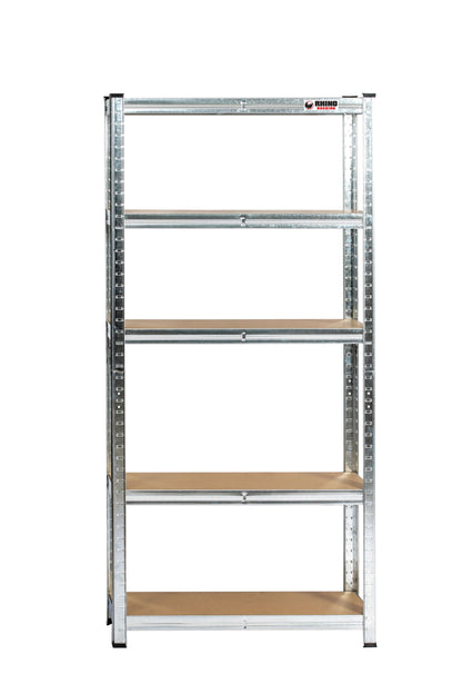 150 x 75 x 30cm | Galvanised | 5 Tier Boltless Heavy Duty Garage Shelving Unit | 200kg Per Shelf | 1000kg Load Weight Per Unit