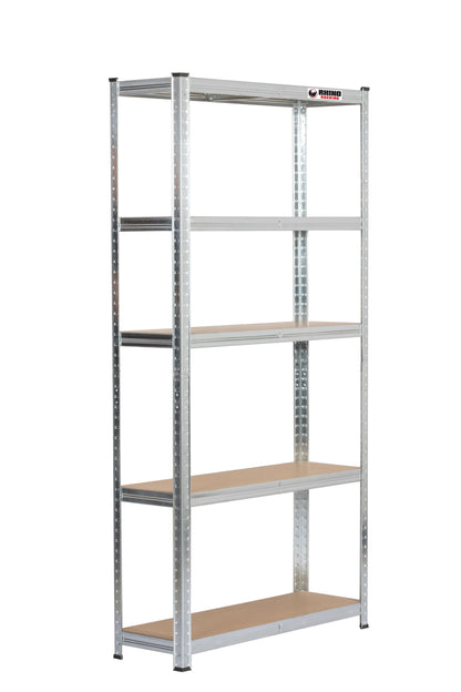 180 x 90 x 30cm | Galvanised | 5 Tier Boltless Heavy Duty Garage Shelving Unit | 200kg Per Shelf | 1000kg Load Weight Per Unit