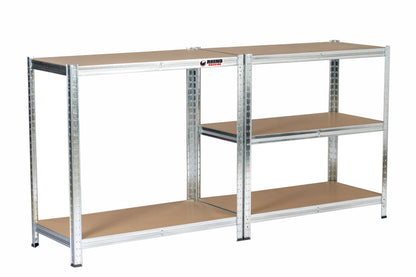 180 x 90 x 40cm | Galvanised | 5 Tier Boltless Heavy Duty Garage Shelving Unit | 200kg Per Shelf | 1000kg Load Weight Per Unit
